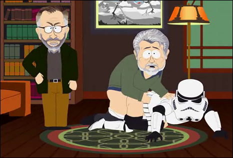 Lucas et Spielberg violent un Stormtrooper